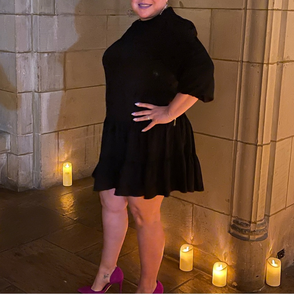 3/4 sleeve Nine West Black Dress